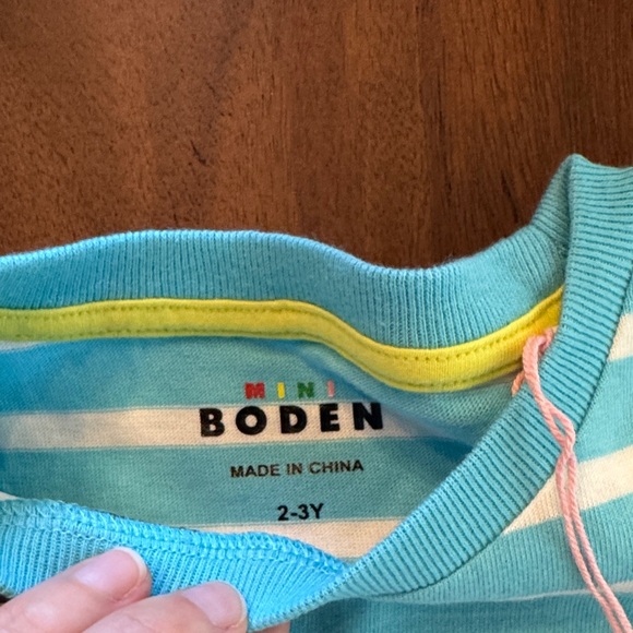 Mixed Kids Tees - Coral, Mint, Tan, Aqua Stripe & Light Blue - Picture 4 of 11